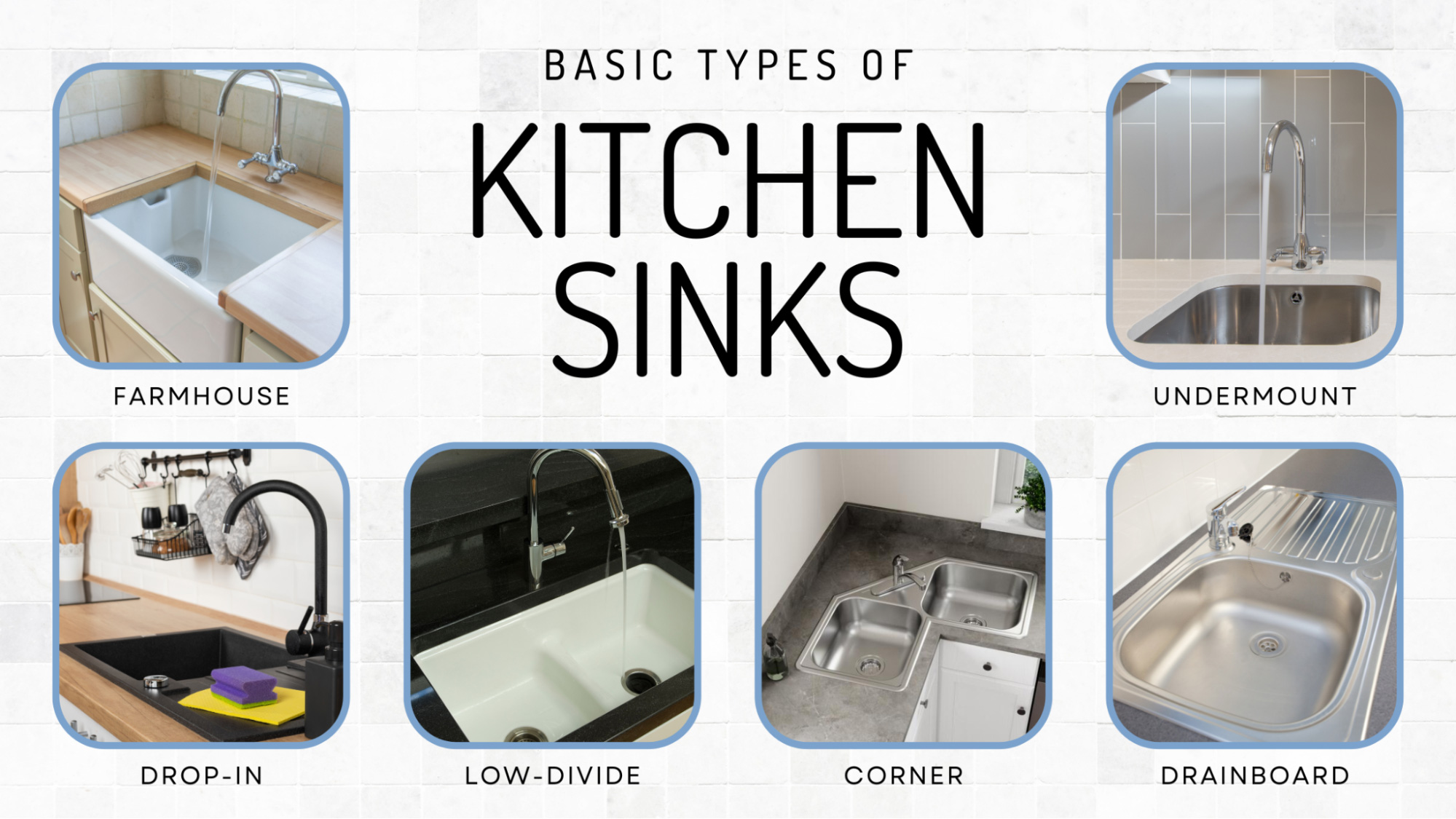 types of kitchen sinks